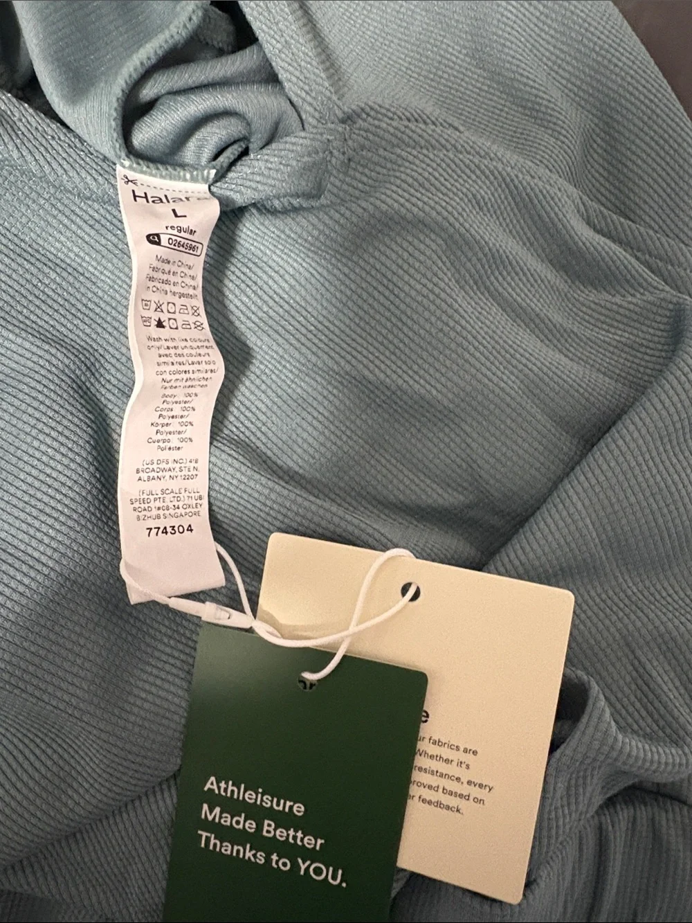 NWT HALARA V Neck Short Sleeve Pocket Wide Leg Flowy Waffle Jumpsuit. Large - Picture 12 of 12